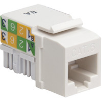 

Platinum Tools Keystone Cat 6 110 Jack, 50 Pack, White
