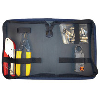 

Platinum Tools Basic Coax F Compression Kit with Nylon Zippered Case