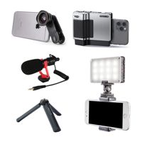 

Pictar Studio On The Go Pro Kit with Pro Charge Camera Grip, 16mm Wide Angle Lens/Macro Lens, Light, Mini Tripod, Mic