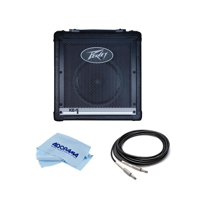 

Peavey KB1 20W Keyboard Amplifier, 8" Extended Range Speaker, - Bundle With 10ft 1/4" to 1/4" Guitar/Instrument/Amp Cable, Microfiber Cloth