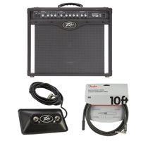 

Peavey TransTube Bandit 112 120US Guitar Amplifier, - Bundle With Peavey Multi-Purpose 2-Button Footswitch Fender 10' Instrument Cable, Black