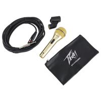 

Peavey PVi 2G 1/4 Dynamic Unidirectional Cardioid Microphone with On/Off Switch and 20' (6.10m) XLR to 1/4" Mic Cable, Gold Finish