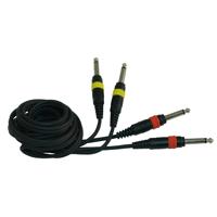 

Peavey PV Series 2m / 6.56' 1/4" (TS) Male to 1/4" (TS) Male Unbalanced Dual Cable