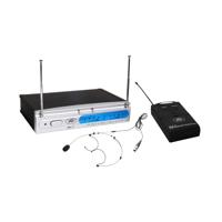 

Peavey PV-1 V1 BHS 214.500Mhz VHF Headset Wireless Microphone System, Includes Receiver, Bodypack Transmitter, Headworn Mic, AC/DC Adapter, 2x AA Batteries