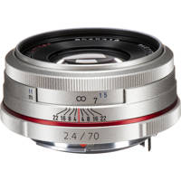 

Pentax SMCP-DA 70mm f/2.4 ED Limited Edition Lens for DSLR Cameras - Silver, U.S.A. Warranty