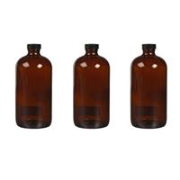 

Photographers' Formulary 3 Pack 1000ml Glass Bottle with Narrow Mouth, Amber