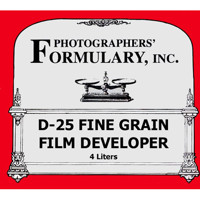 

Photographers' Formulary D-25 Fine Grain Film Developer, Makes 4Lt Solution