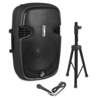 

Pyle EUPPHP155ST 1500W 15" Bluetooth PA Speaker System, Includes Speaker Stand and Wired Microphone