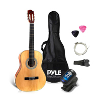 

Pyle PGACLS82 36" Classic Junior Linden Wood Acoustic Guitar, Dyed Hardwood Fingerboard, Rosette Linden Laminate Finish