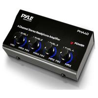 

Pyle PHA40 4 Channel Stereo Headphone Amplifier, 1/4" Stereo Jacks