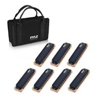 

Pyle PHARM48ST Classic Style Harmonica Kit, Includes 7x 10-Hole Harmonica, Polishing Cloth and Travel/Storage Case