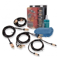

Pyle HDTV Cleaning Kit, Includes 2x 6' Gold HDMI Cable, 6' Gold Component Cable, 6' TOSLINK Cable, Screen Cleaner with Clothes