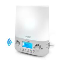 

Pyle PILCR32BT Multi-Function Bluetooth Speaker System with Alarm Clock, Radio, Night Light and Nature Sounds