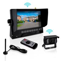 

Pyle PLCMTR82WIR Wireless Weatherproof Night Vision Rearview Backup Camera with 7" Monitor Video System for 12-24V Car/Truck