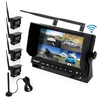 

Pyle PLCMTR83QIR 4x Wireless Vehicle Back-Up Waterproof Camera with 7" Monitor DVR Kit, Quad-View Ability, Night Vision