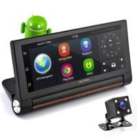 

Pyle PLDVRCAMAND75 Touchscreen Android DVR Dashcam with Dual Built-In Cameras, GPS Navigation, Wi-Fi, Bluetooth Wireless, 7" Display Screen