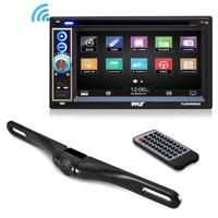 

Pyle PLDNV64BCM 6.5" Touchscreen Double DIN Stereo Receiver Headunit with Reverse Backup Camera, GPS, Bluetooth, 320W Maximum