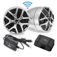 

Pyle Cycle Series PLMCA51BT Speaker & Amplifier System, Includes 2x Weatherproof Speakers, Mini Amplifier, Bluetooth Controller and 12V Wiring Harness