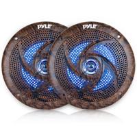 

Pyle PLMRLE64DK 6.5" Low-Profile Slim Style Marine Speaker with Built-in LED Lights, 240W Max Power, Camo Style, Pair