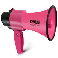 

Pyle PMP34 30W Compact & Portable PA Megaphone Bullhorn Speaker with Siren, Pink