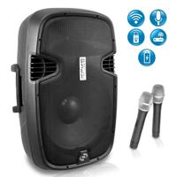 

Pyle PPHP129WMU.5 2-Way 12" 1000W Hi-Power Bluetooth Enabled PA Loudspeaker System, Includes 2x Wireless Handheld Microphones