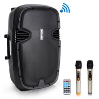 

Pyle PPHP1535WMU 2-Way 15" 1600W Bluetooth Enabled PA Speaker System, Includes 2x UHF Handheld Microphones