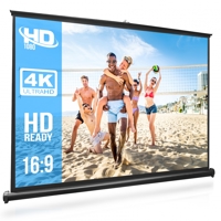 

Pyle PRJTP53 50" Floor/Table Top Manual Retractable Pull-Out Projector Screen, Matte White