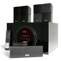 

Pyle PT589BT Bluetooth 5.1-Channel 300W Home Theater System, Includes Receiver with Subwoofer, Center Channel Speaker & 4x Directable Satellite Speakers