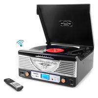 

Pyle PTR8UBTBK Retro Vintage Classic Style Bluetooth Turntable Vinyl Record Player with USB/MP3 Computer Recording, Black