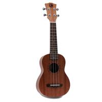 

Pyle PUKT45 4-String Soprano Traditional Ukulele, 15 Frets, V-Shape Neck, Black Walnut Fingerboard, Mahogany Body and Neck, Natural Satin Finish