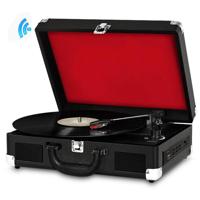 

Pyle PVTTBT9 Bluetooth Classic Vintage Style Turntable Speaker System, Briefcase-Style, Black