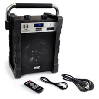 

Pyle PWMABT550 100W Bluetooth Wireless Rugged & Portable Speaker System, Built-in Rechargeable Battery, Black