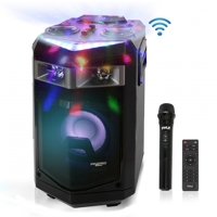 

Pyle PWMKRDJ84BT Bluetooth DJ Mixing PA Loudspeaker with Wireless Microphone and Remote Control