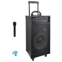 

Pyle PWMA1050BT 800 Watt Wireless Portable Bluetooth PA Speaker System with Wireless Microphone