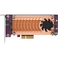 

Qnap QM2 Dual NVMe M.2 22110/2280 PCIe SSD Expansion Card (PCIe Gen2 x4)