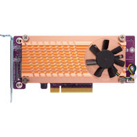 

Qnap QM2 Dual NVMe M.2 22110/2280 PCIe SSD Expansion Card (PCIe Gen3 x8)