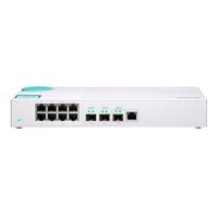 

Qnap QSW-308-1C 11-Port Unmanaged Switch with 8x 1GbE, 10GbE SFP+/RJ45 Combo, 2x 10GbE SFP+ Ports and NBASE-T