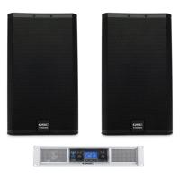 

QSC Passive Speaker System, Includes 2x E115 15" 2-Way Passive Loudspeaker and GXD8 DSP Power Amplifier