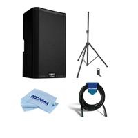 

QSC QSC K10.2 K.2 Series 10" 2-Way 2000 Watt Powered Speaker - Bundle With On-Stage All-Steel Speaker Stand, 20' Heavy Duty 7mm Rubber XLR Microphone Cable, Microfiber Cloth