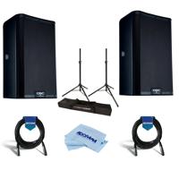 

QSC 2 Pack K8.2 K.2 Series 8" 2-Way 2000 Watt Powered Speaker - Bundle With Ultimate Support JamStands JS-TS50 Tripod-Style Speaker Stand 6' Pair, 2 Pack 20' HD 7mm XLR Microphone Cable, Cloth