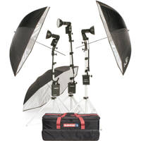 

Quantum 3-Head Flash Kit for Canon Cameras, Includes 1x Qflash TRIO Basic Flash Head, 2x Qflash T5D-R Flash Head, CoPilot TTL Flash Controller, 2x FreeXwire 7Q TTL Receiver, 2x Turbo 3 Rechargeable Battery, Turbo SC Battery Pack