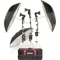 

Quantum 3-Head Flash Kit for Nikon Cameras, Includes 1x Qflash TRIO Basic Flash Head, 2x Qflash T5D-R Flash Head, CoPilot TTL Flash Controller, 2x FreeXwire 7Q TTL Receiver, 2x Turbo 3 Rechargeable Battery, Turbo SC Battery Pack