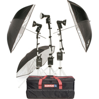 

Quantum 3-Head Flash Kit with T5D-R Heads and Turbo 3 Batteries for Canon Cameras