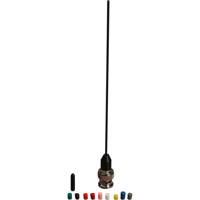 

Remote Audio Miracle Whip Antenna with BNC Connectors for Lectrosonics or UHF Receiver or Transmitter (500-900MHz/Blocks 21-33), Includes Chart, Coding Bands