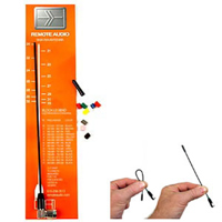 

Remote Audio Ultra Flexible SMA Antenna Kit for Lectrosonics 200/400, 190B/195B Transmitters and Receivers, Includes Color Coded Caps, Frequency Trimming Chart
