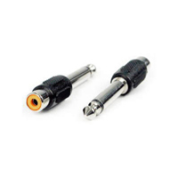 

Remote Audio Phono (RCA) Jack to 1/4" TS Plug Barrel Adapter