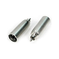 

Remote Audio Phono (RCA) Plug to XLR3M Barrel Adapter