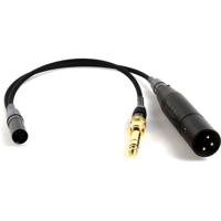 

Remote Audio 9" Breakout Cable with TA5M to 3.5mm TRS Unimatch Plug and TA5F Connectors for Headsets with Electret Talkback
