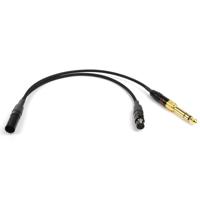 

Remote Audio 9" Breakout Cable with TA5M to 3.5mm TRS Unimatch Plug and TA5F Connectors for Electret Headsets into Lectrosonics Transmitters
