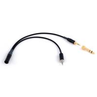 

Remote Audio 9" Breakout Cable with TA5M to 3.5mm TRS Unimatch Plug and 3.5mm TS Plug Connectors for Electret Talkback Headsets into Zaxcom Nomad